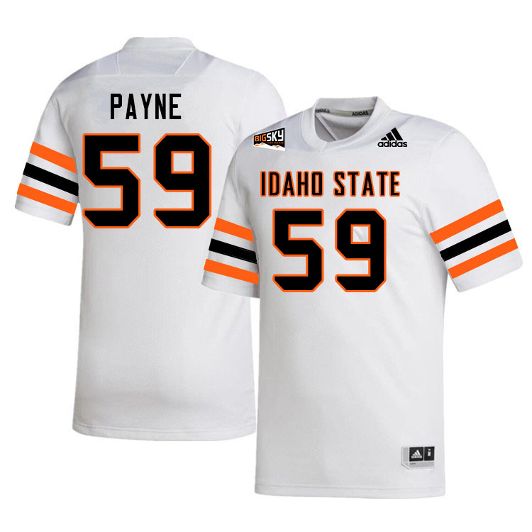 Men #59 Todd Payne Idaho State Bengals 2023 College Football Jerseys Stitched-White